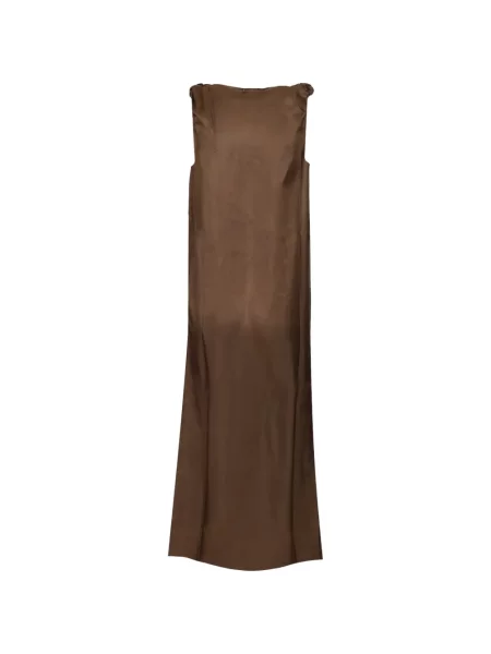 Rochie Loulou De Saison drapată maro