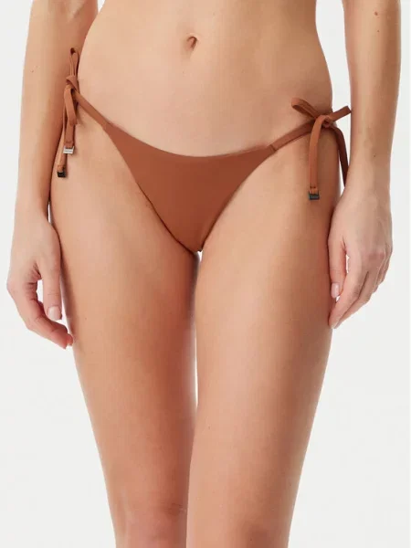 Calvin Klein Swimwear Dół od bikini brązowy