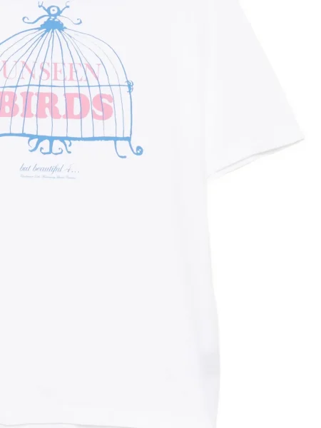 Tricou Undercover cu imagine alb