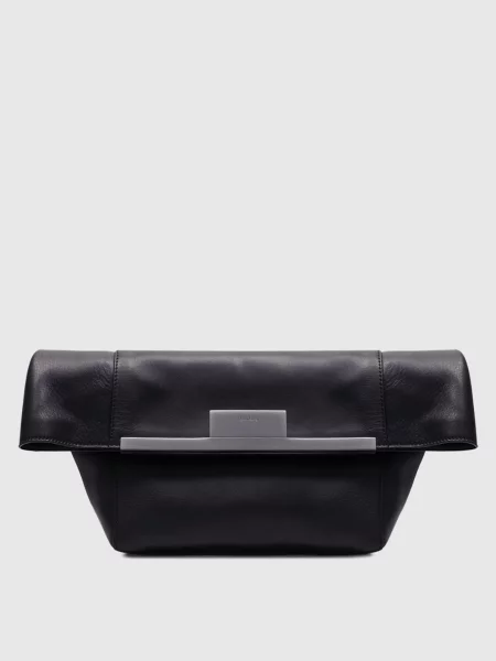 Шкіряна сумка MMCLASPCLUTCHS Max Mara чорна