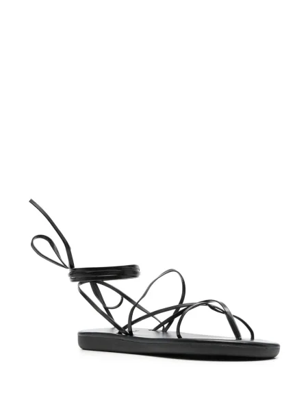 Iš natūralios odos sandalai Ancient Greek Sandals apkarpytas juoda