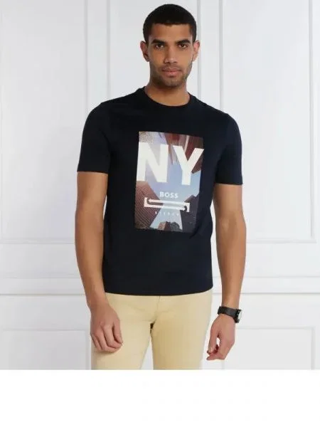BOSS BLACK Tricou Tiburt negru