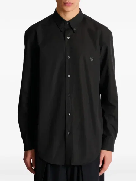 Cămașă Balmain din poplin negru