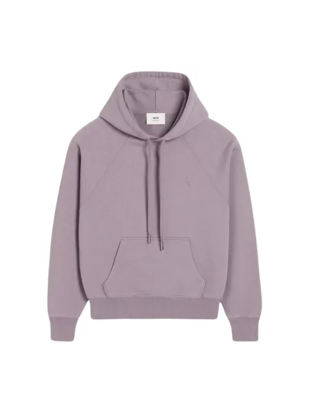 Bluza z kapturem Ami Paris fioletowa