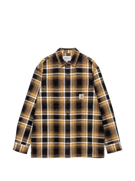 Cămașă Carhartt Wip în carouri galben
