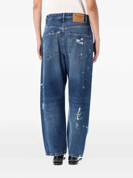 Blugi Polo Ralph Lauren cu broderie albastru