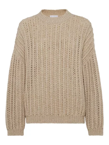 Pulover Brunello Cucinelli din cașmir maro