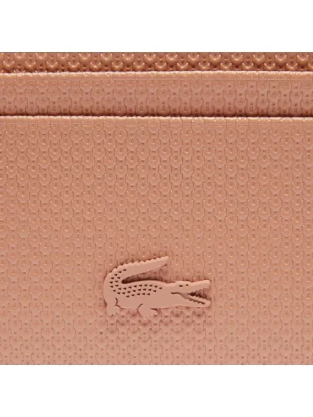 Кожаный кошелек Lacoste бежевый