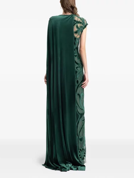 Rochie Gemy Maalouf de catifea drapată verde
