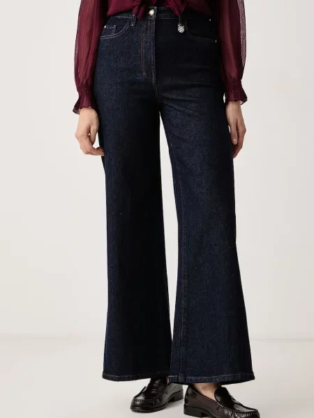 Morgan blugi wide leg pentru femei albastru