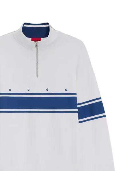 Mikina na zips Hugo biela