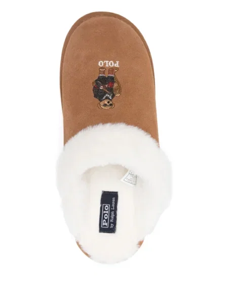 Boxeri Polo Ralph Lauren plisat cu broderie din piele gri