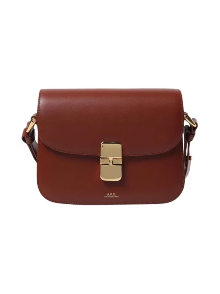 Torebka A.p.c. skórzana brązowa