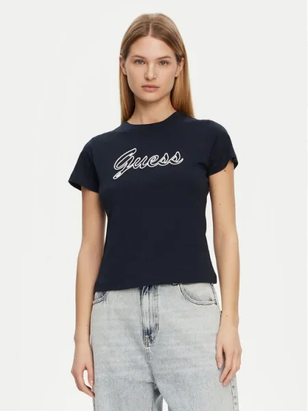 Тениска Guess тъмносиньо