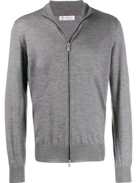 Pulover Brunello Cucinelli tricotate gri