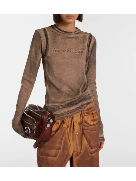 Top Acne Studios cu imagine maro