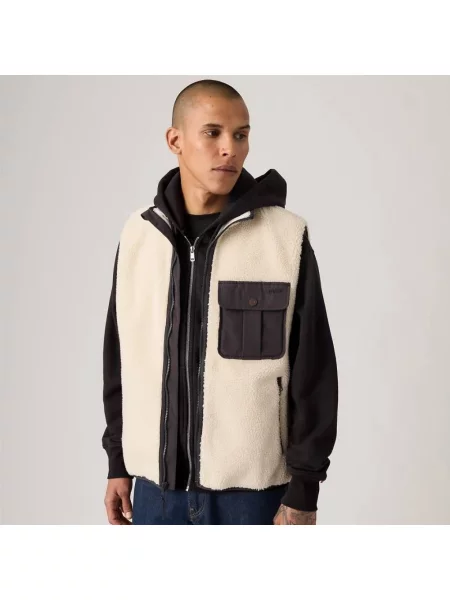 Levi's Bezrękawnik Joonie Sherpa Vest Neutrals beżowa