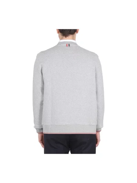 Bluza Thom Browne w jodełkę szara