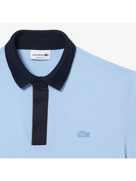 Поло Lacoste голубое