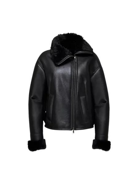 Kurtka skórzana Vsp czarna