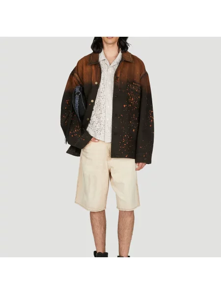 Kurtka jeansowa Guess gradientowa czarna