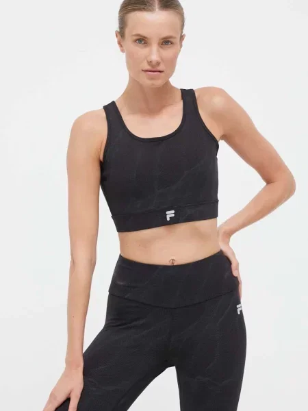 Спортен сутиен Fila Reboredo с десен черно