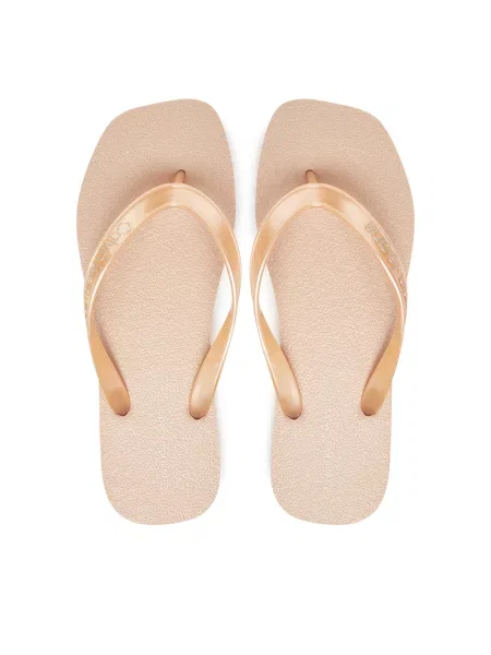 В'єтнамки Calvin Klein Thong+ Tpu Metallic whisper pink/bright white білі