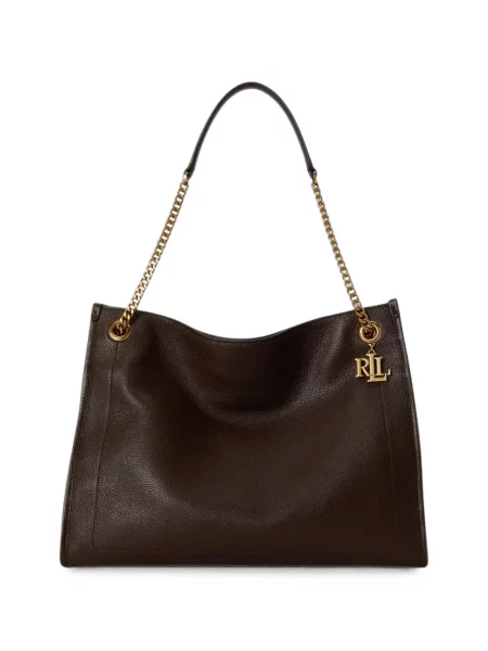Geantă shopper Lauren Ralph Lauren din piele maro
