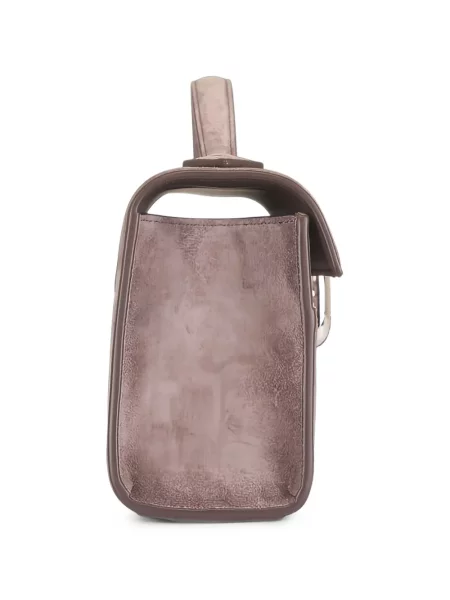 Top Savette din piele de căprioară violet