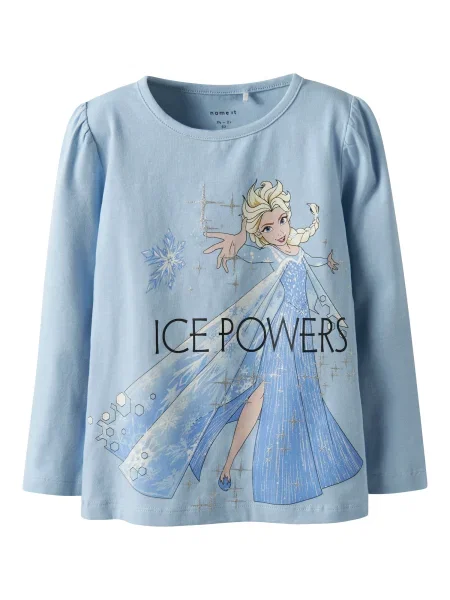 NAME IT Tričko NMFOSMA FROZEN svetlomodrá / púdrová / čierna biela