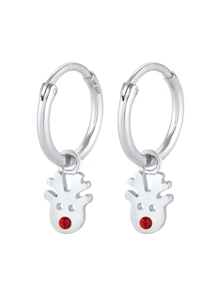 ELLI Uhani / srebrna rdeča