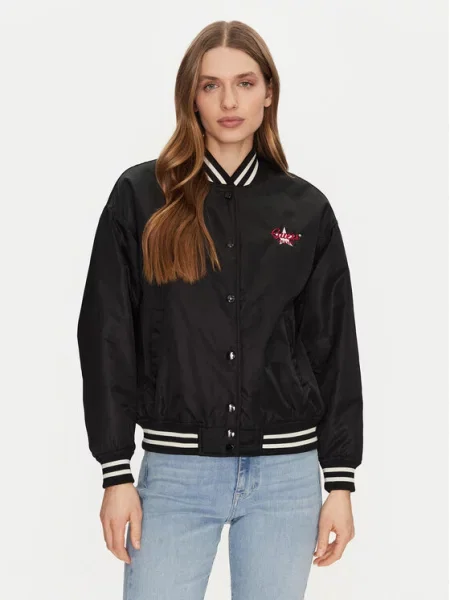 Guess Jeans Kurtka bomber czarny