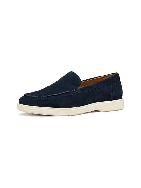 Mocasini Geox din piele albastru