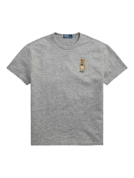 Карирана поло тениска Polo Ralph Lauren с принт поплин бяло