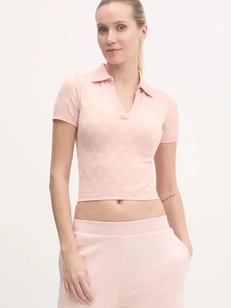 Тениска Guess RHOMBUS розово