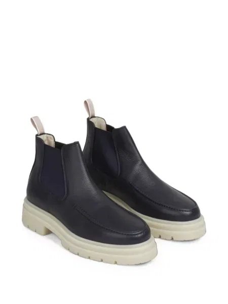 Botine chelsea Aurélien din piele albastru