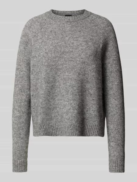 BOSS sweter z domieszką wełny szary