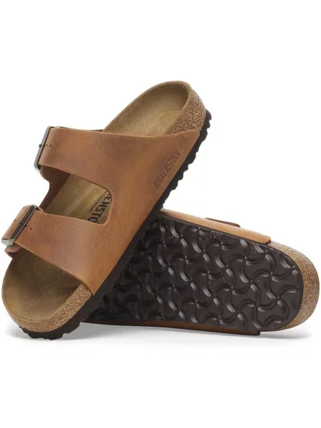 Birkenstock De piele șlapi Arizona | narrow fit maro