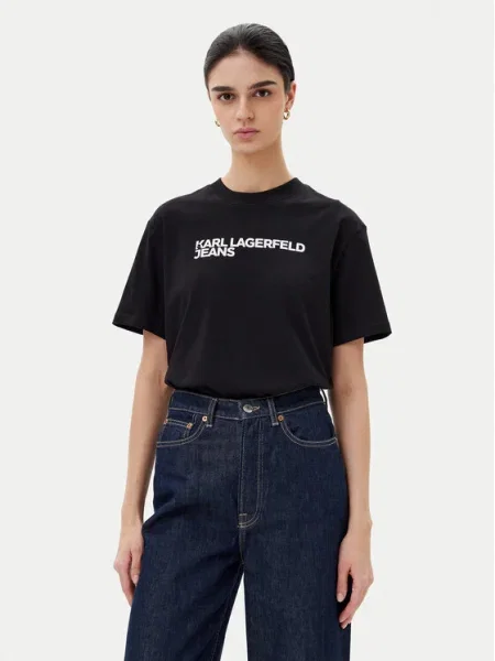 KARL LAGERFELD JEANS Tricou / alb negru