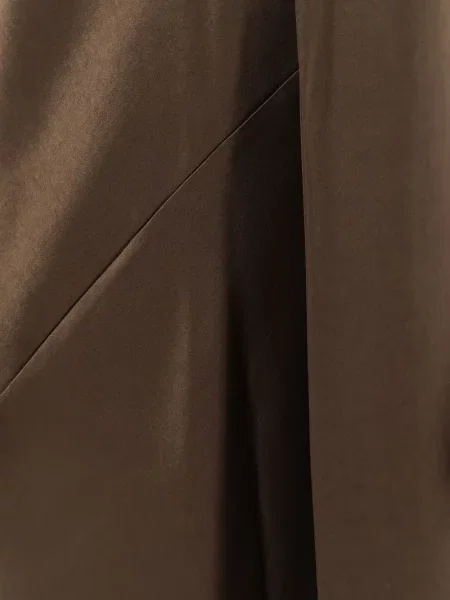 Rochie maxi Vince din satin fără mâneci maro