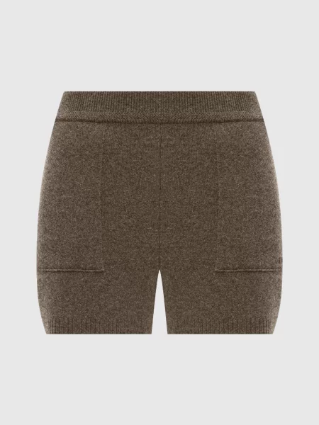 Шорти кольору з вовни і кашеміру Juun.j хакі