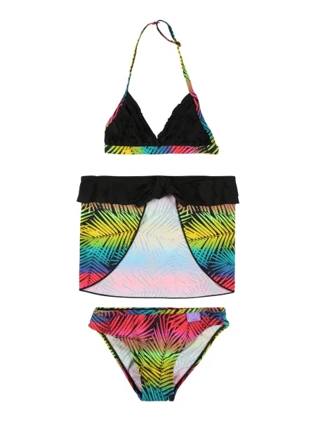 Petit amour Costum de baie întreg albastru deschis / verde neon / roz negru