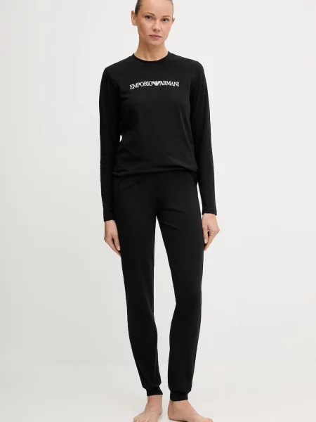 Пижама Emporio Armani Underwear дамска черно