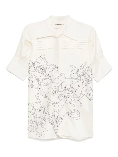 Tafta koszula Lovebirds biała