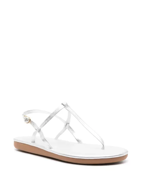 Iš natūralios odos sandalai Ancient Greek Sandals sidabrinė