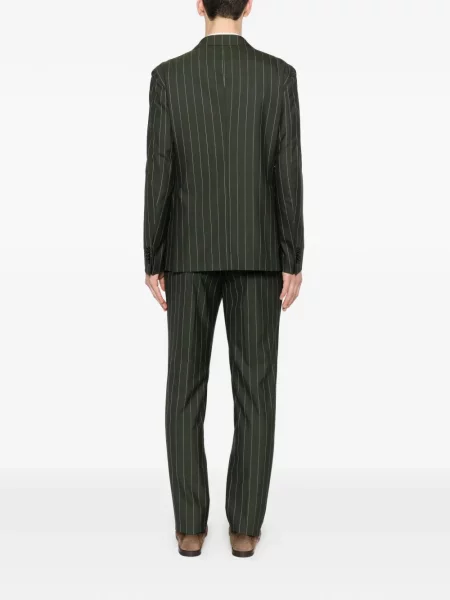 Prugasti odgovarati jednoredni odijelo Tagliatore zelena