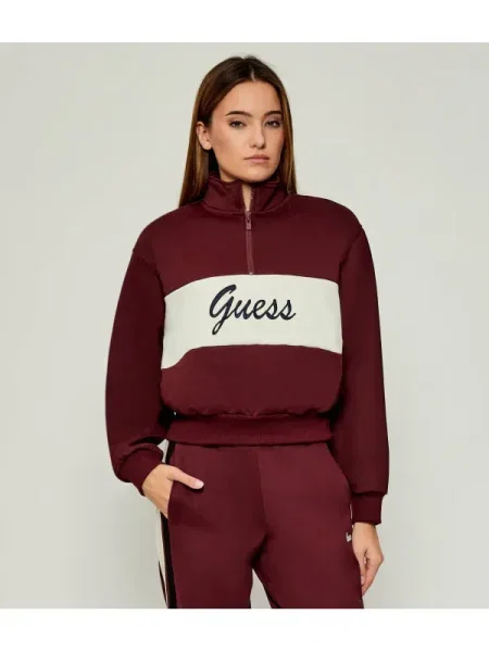 GUESS ACTIVE Hanorac FABIA | Cropped Fit bordo