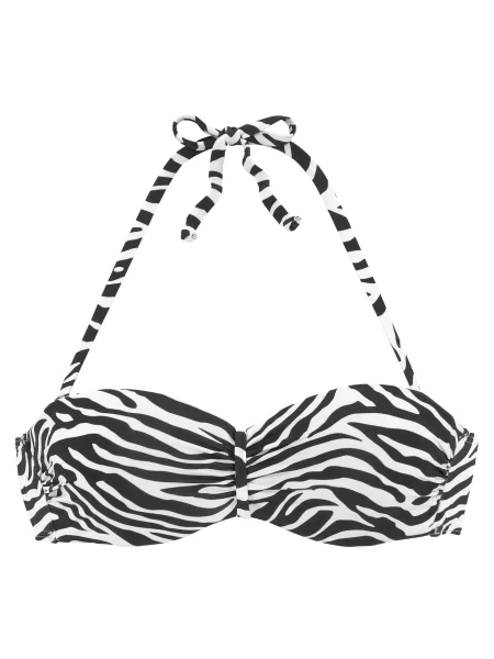 VENICE BEACH Bikini zgornji del črna bela