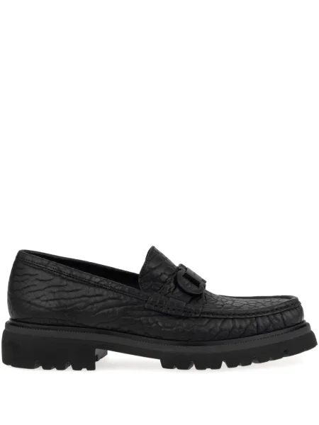 Pantofi loafer Ferragamo cu cataramă negru