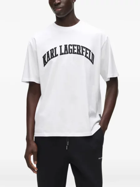 Tricou Karl Lagerfeld cu autograf alb
